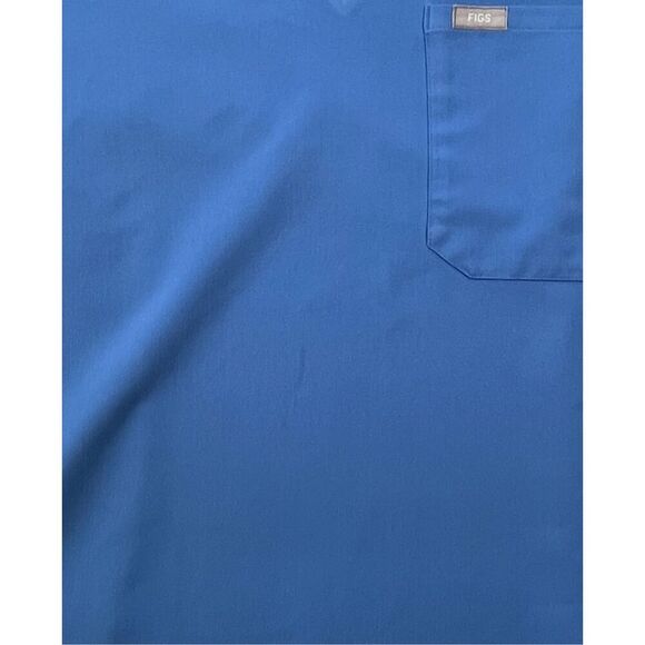 FIGS Catarina One Pocket V Neck Scrub Top Short Sleeve Ceil Blue Womens Size XL - Picture 8 of 9